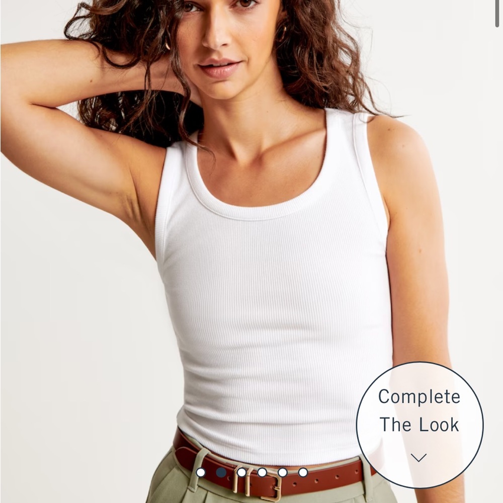 Abercrombie essential rub scoop neck high tank